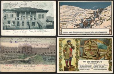 Poststück - Partie Ansichts- und Motivkarten Österr. u. Ausland, - Stamps and postcards