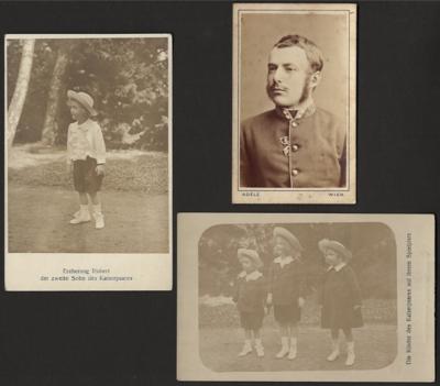 Poststück - Partie meist AK meist österr. Kaiserhaus u.a. mit Erzherzog Robert als Kind, - Francobolli e cartoline