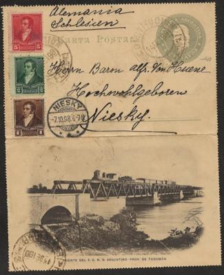 Poststück - Partie Motivbelege "Eisenbahn" aus Übersee und Europa, - Briefmarken und Ansichtskarten