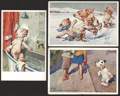 Poststück - Partie Motivkarten "Bonzo"u.a. div. mit Kaktus, - Stamps and postcards