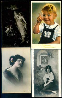 Poststück - Partie Motivkarten Frauen und Kinder, - Známky a pohlednice