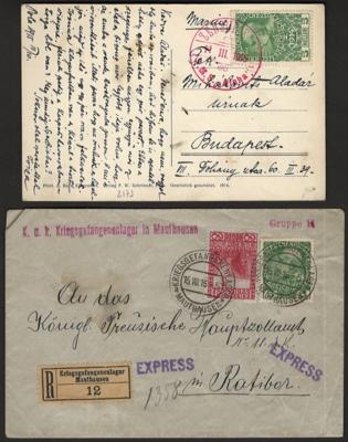 Poststück - Partie Österr. Feld- und Zensurpost WK I, - Briefmarken und Ansichtskarten