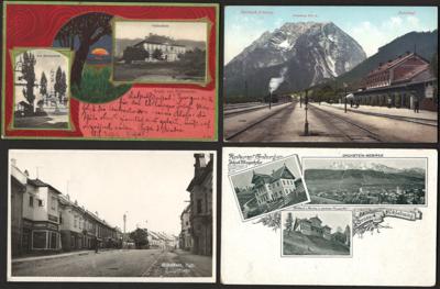 Poststück - Reichh. Partie AK div. Österr. u.a. mit Frohnleiten, - Stamps and postcards