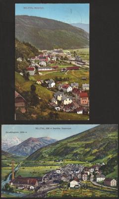 Poststück - Schuhschachtel mit Ansichtskarten - Známky a pohlednice