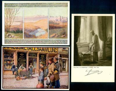 PoststückPartie Ansichts- und Motivkarten, - Francobolli e cartoline