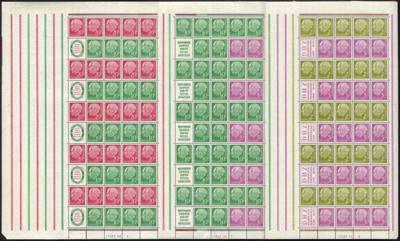 ** - D.Reich - kompletter Markenheftchenbogen 3 (Heuss) mit Heftchenblättern Nr. 3 (5), - Briefmarken und Ansichtskarten