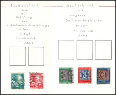 .gestempelt/* - BRD  - Sammlung  1949/1967, - Briefmarken und Ansichtskarten