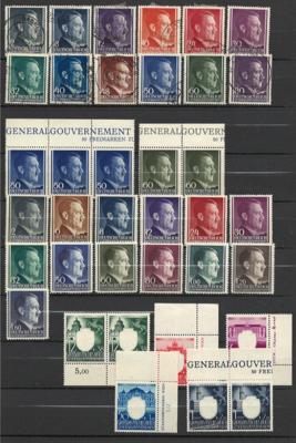**/*/gestempelt - Partie D.Reich mit etwas D. Bes. WK II, - Stamps and postcards