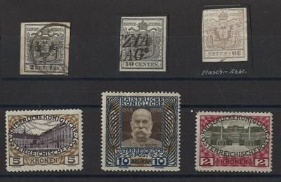 .gestempelt/*/(*) - Sammlung Österr. Monarchien ab 1850 mit Feldpost, - Briefmarken und Ansichtskarten