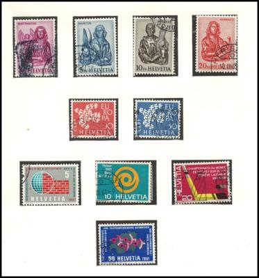 .gestempelt - Schweiz - Sammlung  1960/1990, - Známky a pohlednice