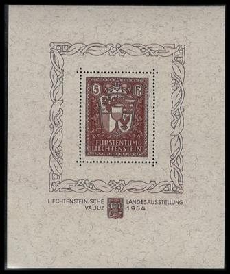 ** - Liechtenstein Block Nr. 1(103:125), - Francobolli e cartoline