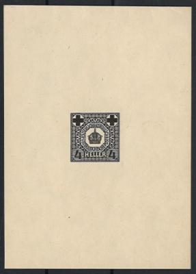 (*) - Österr. 1914 - Entwurf einer - Briefmarken und Ansichtskarten