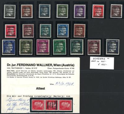** - Österr. 1945 - Lokalausg. Brückenspendenmarken Losenstein ** u. 1 Streifen nachgummiert, - Stamps and postcards
