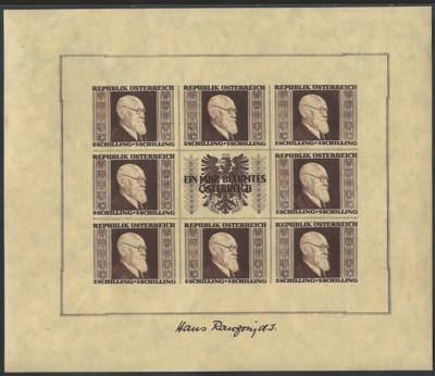 ** - Österr. - RENNERBLOCK, - Briefmarken und Ansichtskarten