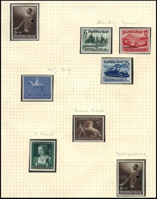 **/* - Sammlung D.Reich ab 1919 mit etwas BRD u. Nachkriegsbes., - Stamps and postcards