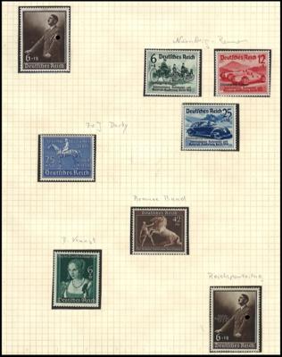 **/* - Sammlung D.Reich ab 1919 mit etwas BRD u. Nachkriegsbes., - Francobolli e cartoline