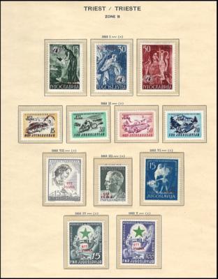 */** - Sammlung Triest Zone B, - Briefmarken und Ansichtskarten