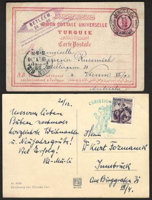 Poststück/Briefstück - Partie Poststücke Österr. ab Monarchie mit div. Ausland, - Stamps and postcards