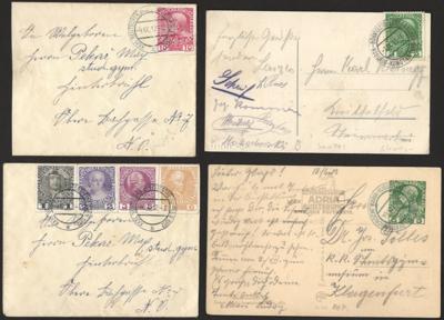 Poststück/Briefstück - Partie Poststücke Österr. Monarchie ab ca. Ausg.1861 u.a. mit Sonderstempeln, - Stamps and postcards