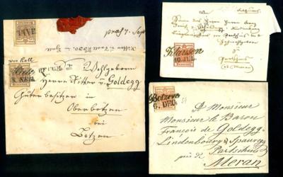 Poststück/Briefstück - Partie Poststücke Österr. Monarchie meist Ausg. 1850/67, - Briefmarken und Ansichtskarten