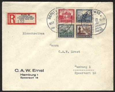Poststück - D.Reich Nr. 446/449 (zusammenhängendes - Francobolli e cartoline