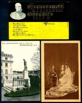 Poststück - Kl. Partie AK Kaiser Franz Josef, - Stamps and postcards