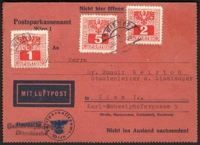 Poststück - Österr. 1946 Rückzahlungsanweisung frank. m. Portom. Nr. 175/76, - Briefmarken und Ansichtskarten