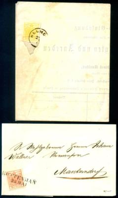 Poststück - Österr. - Partie Briefe mit Frankaturen d. Ausg. 1850, - Briefmarken und Ansichtskarten