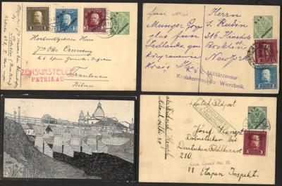 Poststück - Partie Österr. Feldpost WK I, - Briefmarken und Ansichtskarten