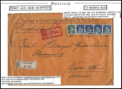 Poststück - Partie Poststücke Schweiz ab ca. 1918 mit Reko- und Expresspost, - Francobolli e cartoline