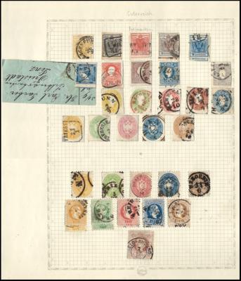 .gestempelt - Grundstocksammlung Österr. ab 1850, - Stamps and postcards