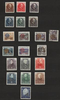 .gestempelt/*/** - Österr.-Sammlung  1918/1937 mit vielen mittl. Sätzen, - Stamps and postcards