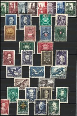.gestempelt - Österr.- Sammlungsteile u. Dubl. ca. 1945/1995, - Stamps and postcards