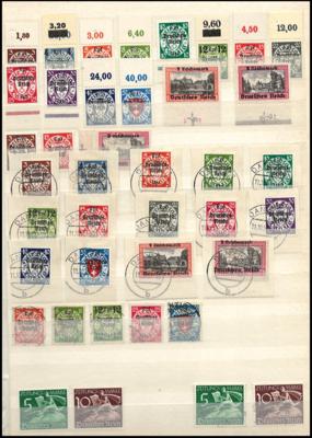 **/*/gestempelt - Partie D.Reich 1938/1945 mit etwas Blockausg. vor 1938, - Briefmarken und Ansichtskarten
