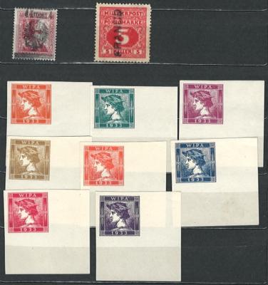 .gestempelt/**/* - Partie div. Österr. u.a. Losenstein 1945 **, - Briefmarken und Ansichtskarten