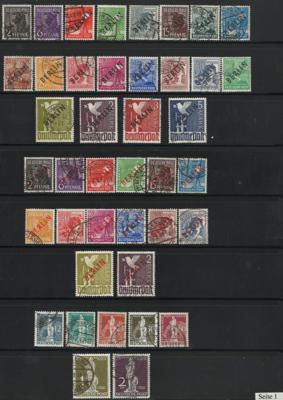 **/*/gestempelt/(*) - Sammlung Berlin 1948/1990 u.a. mit Nr. 1/41 gestempelt, - Briefmarken und Ansichtskarten