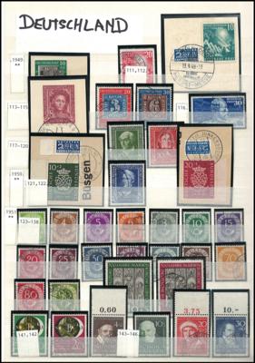 .gestempelt/** - Sammlung BRD ab 1949 gestempelt, - Stamps and postcards