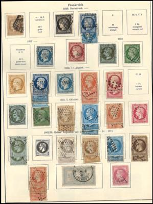 **/*/gestempelt - Sammlung Frankreich ab 1849 mit Dubl., - Francobolli e cartoline