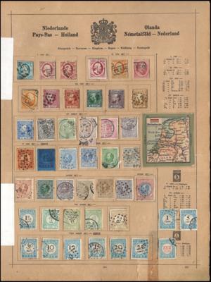 .gestempelt/* - Sammlung Niederlande ca. 1852/1942, - Známky a pohlednice