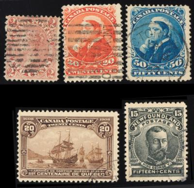.gestempelt - Schöne Sammlung CANADA Ausg. 1859/1950, - Francobolli e cartoline