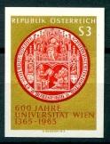 ** - Österr. 1965 3 .- rotes Universitätssiegel auf goldenem Grund, - Stamps and postcards