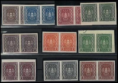 (*) - Österr. Nr. 398U/403U + 405U/08U , - Stamps and postcards