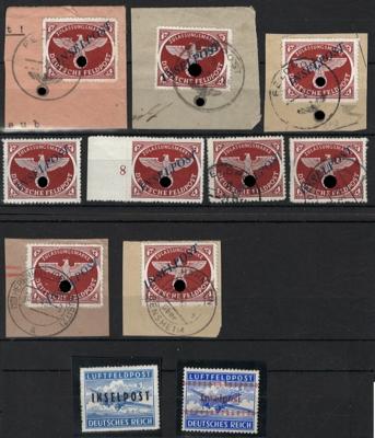 Briefstück/**/*/gestempelt - Kl. Partie D. Feldpost WK II, - Stamps and postcards