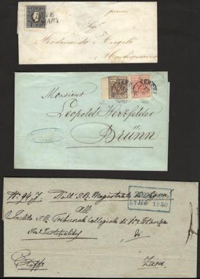 Poststück/Briefstück - Kl. Partie Poststücke Österr. Monarchie mit Vorphila, - Briefmarken und Ansichtskarten