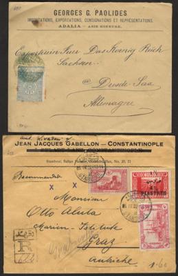 Poststück/Briefstück - Partie Poststücke ältere Türkei u.a. aus Saloniki, - Briefmarken und Ansichtskarten