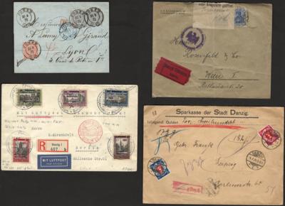 Poststück/Briefstück - Partie Poststücke D.Reich mit Danzig, - Stamps and postcards