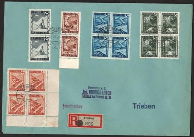 Poststück/Briefstück - Partie Poststücke Österr. ab 1945 - nur Freimarkenfrankaturen, - Stamps and postcards