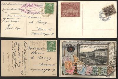 Poststück/Briefstück - Partie Poststücke Österr. ab Monarchie u.a. mi 2Stück Hotel Bodenbauer Hochschwab ca. 1915, - Stamps and postcards