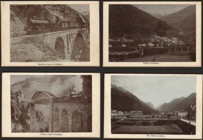 Poststück - Interess. Partie Hartkartonfotos Tirol u.a. mit Eisenbahnmotiven u.a. Trisana Viaduct, - Francobolli e cartoline
