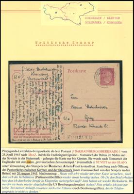 Poststück - Kärnten/Oberkrain Leitzahlen-Fernpostkarte - Stamps and postcards